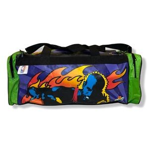 Vintage Official NBA 1996 Frank Kozik Promo Duffel Bag Gatorade Bulls vs Sonics